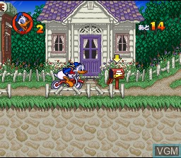 In-game screen of the game Donald Duck no Mahou no Boushi on Nintendo Super NES