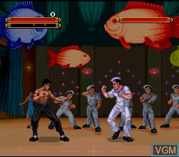 In-game screen of the game Dragon - The Bruce Lee Story on Nintendo Super NES