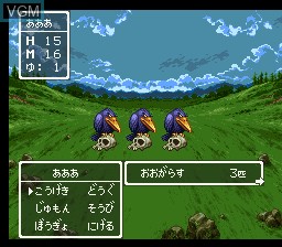 In-game screen of the game Dragon Quest III - Soshite Densetsu e... on Nintendo Super NES