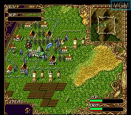 In-game screen of the game Dragon's Earth on Nintendo Super NES