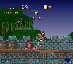 In-game screen of the game Dragon's Lair on Nintendo Super NES