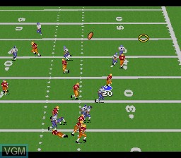 In-game screen of the game Emmitt Smith Football on Nintendo Super NES