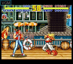 In-game screen of the game Fatal Fury Special on Nintendo Super NES