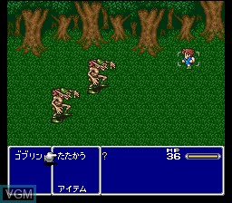 In-game screen of the game Final Fantasy V on Nintendo Super NES