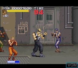 In-game screen of the game Final Fight 3 on Nintendo Super NES