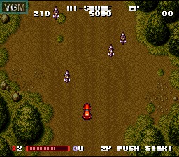 In-game screen of the game Gekitotsu Dangan Jidousha Kessen - Battle Mobile on Nintendo Super NES