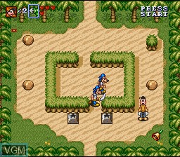In-game screen of the game Goof Troop on Nintendo Super NES