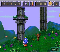 In-game screen of the game Izzy's Quest for the Olympic Rings on Nintendo Super NES