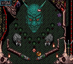 In-game screen of the game Naxat Super Pinball - Jaki Hakai on Nintendo Super NES