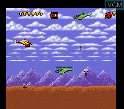 In-game screen of the game James Bond Jr. on Nintendo Super NES