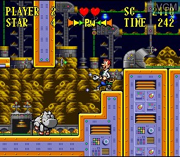 In-game screen of the game Jetsons, The - Invasion of the Planet Pirates on Nintendo Super NES