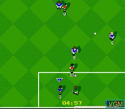 In-game screen of the game Kick Off on Nintendo Super NES