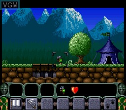 In-game screen of the game King Arthur's World on Nintendo Super NES