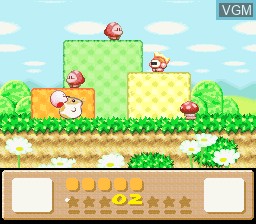In-game screen of the game Kirby's Dream Land 3 on Nintendo Super NES