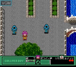 In-game screen of the game Kuusou Kagaku Sekai - Gulliver Boy on Nintendo Super NES