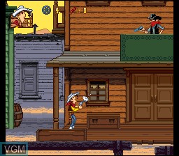In-game screen of the game Lucky Luke on Nintendo Super NES