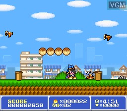 In-game screen of the game Magical Taruruuto-kun - Magic Adventure on Nintendo Super NES