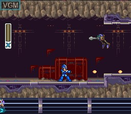 In-game screen of the game Mega Man X2 on Nintendo Super NES