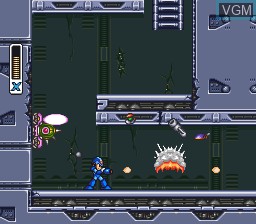 In-game screen of the game Mega Man X3 on Nintendo Super NES