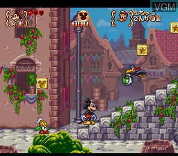 In-game screen of the game Mickey to Donald Magical Adventure 3 on Nintendo Super NES