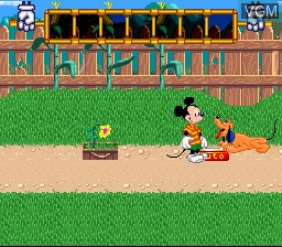 In-game screen of the game Mickey's Playtown Adventure - A Day of Discovery! on Nintendo Super NES