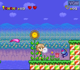 In-game screen of the game Miracle Girls on Nintendo Super NES