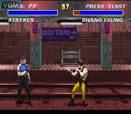 In-game screen of the game Mortal Kombat 3 on Nintendo Super NES