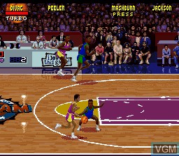 In-game screen of the game NBA Jam - Tournament Edition on Nintendo Super NES