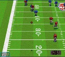 In-game screen of the game NFL Quarterback Club on Nintendo Super NES