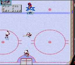 In-game screen of the game NHL 97 on Nintendo Super NES
