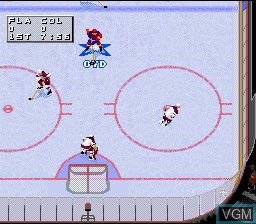In-game screen of the game NHL 98 on Nintendo Super NES