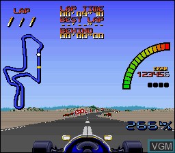 In-game screen of the game Nigel Mansell F-1 Challenge on Nintendo Super NES
