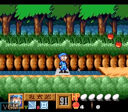 In-game screen of the game Nintama Rantarou 3 on Nintendo Super NES