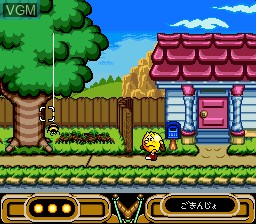 In-game screen of the game Pac-Man 2 - The New Adventures on Nintendo Super NES