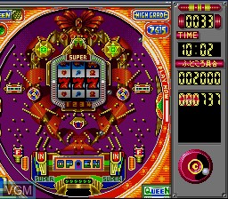 In-game screen of the game Pachinko Challenger on Nintendo Super NES