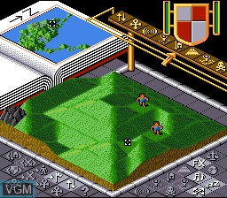 In-game screen of the game Populous on Nintendo Super NES