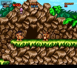 In-game screen of the game Prehistorik Man on Nintendo Super NES
