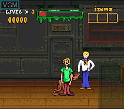 In-game screen of the game Scooby-Doo Mystery on Nintendo Super NES