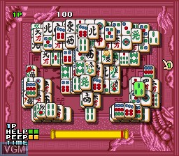 In-game screen of the game Shanghai III on Nintendo Super NES