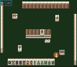 In-game screen of the game Shin Mahjong on Nintendo Super NES