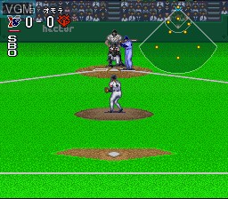 In-game screen of the game Simulation Pro Yakyuu on Nintendo Super NES