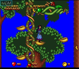 In-game screen of the game Snow White in Happily Ever After on Nintendo Super NES