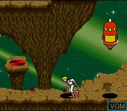 In-game screen of the game Space Ace on Nintendo Super NES