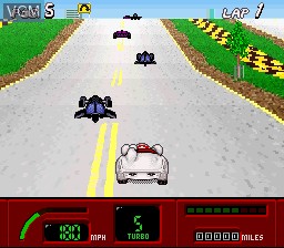 In-game screen of the game Speed Racer in My Most Dangerous Adventures on Nintendo Super NES