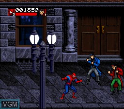 In-game screen of the game Venom - Spider-Man - Separation Anxiety on Nintendo Super NES