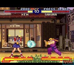 In-game screen of the game Street Fighter Alpha 2 on Nintendo Super NES