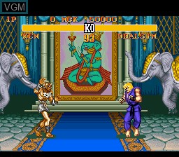 In-game screen of the game Street Fighter II Turbo on Nintendo Super NES