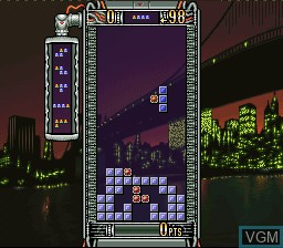 In-game screen of the game Super Bombliss on Nintendo Super NES