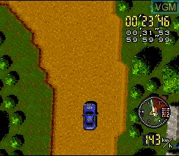 In-game screen of the game Super Drift Out on Nintendo Super NES