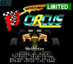 In-game screen of the game Super F1 Circus Limited on Nintendo Super NES